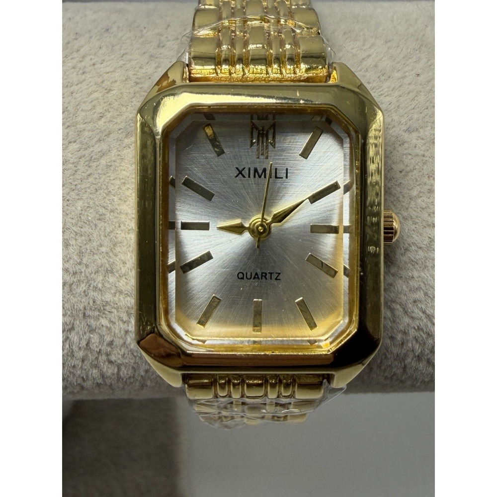 Ximili New Battery Ladies Watch 23MM 7" Gold Tone Silver Dial
